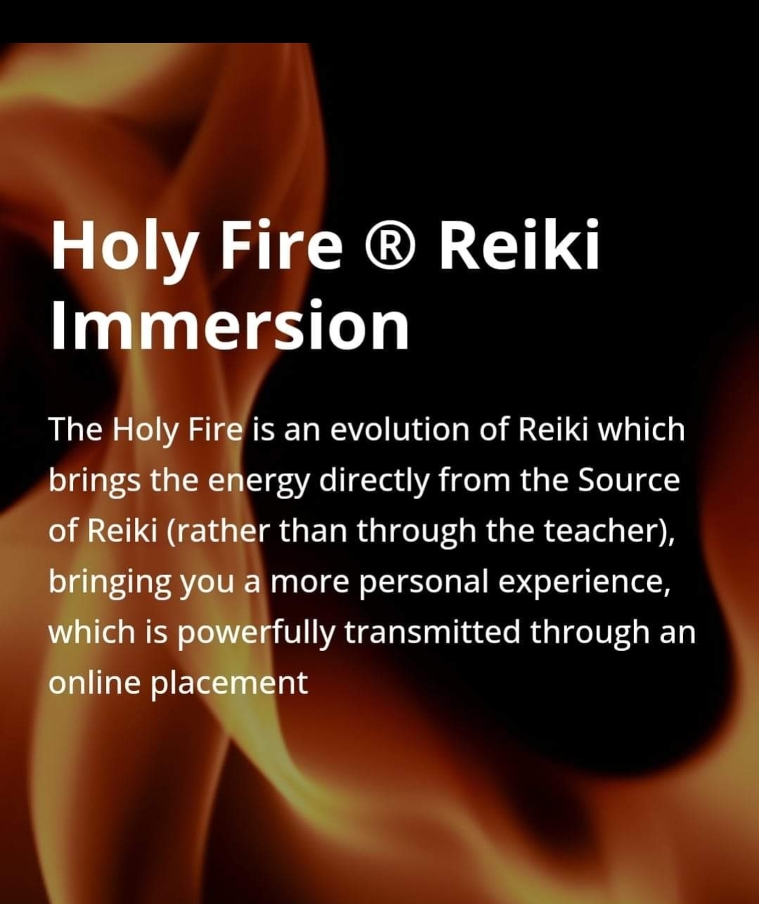HolyFire Reiki Immersion for Practitioners