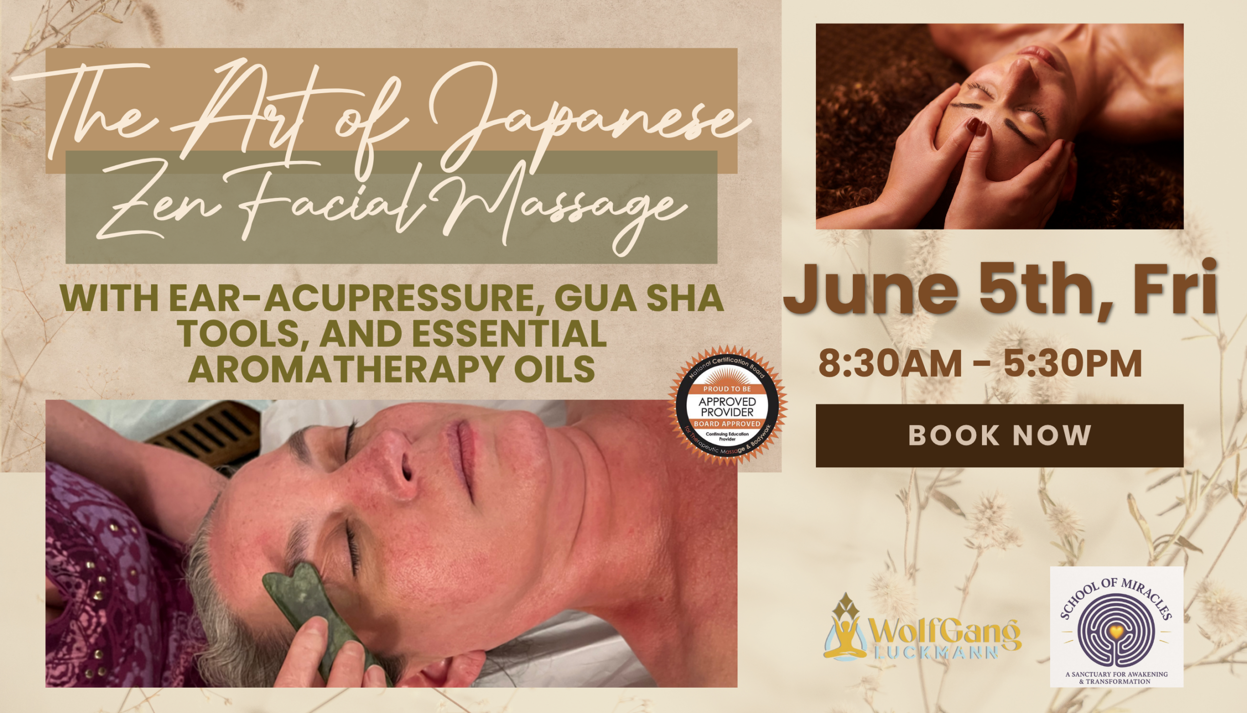 THE ART OF JAPANESE ZEN FACIAL MASSAGE With EAR – ACUPRESSURE , GUA SHA TOOLS AND ESSENTIAL  AROMATHERAPY OILS