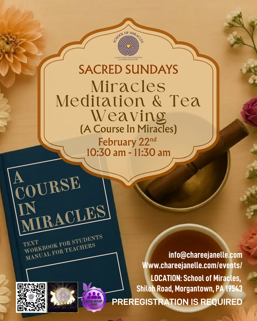 Sacred Sundays 1030am  Miracles meditation & Tea Weaving