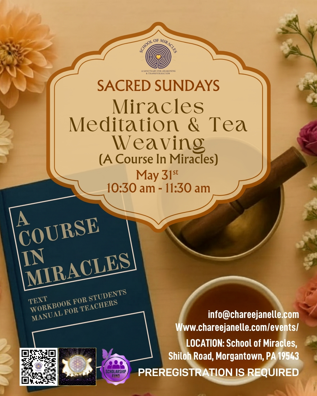 Sacred Sundays 1030am  Miracles Meditation & Tea Weaving